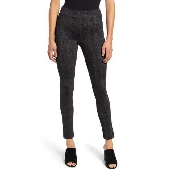 WIT & WISDOM NEW $68 Plaid Ankle Leggings in Charcoal Brown PM Petite Medium - Picture 1 of 5